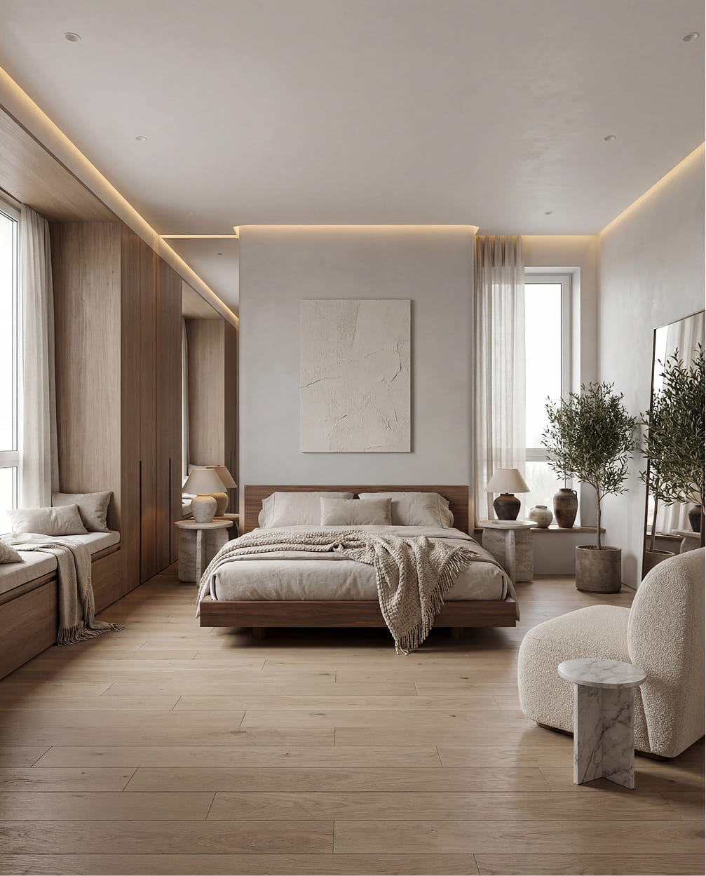 Bedroom interior — renovation from the developer Family Park Apartments