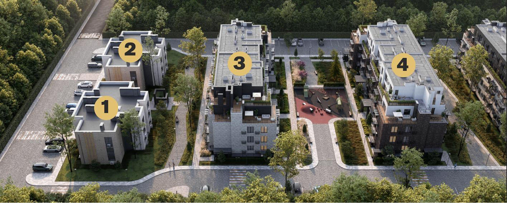 Master plan of Family Park Apartments with building numbering